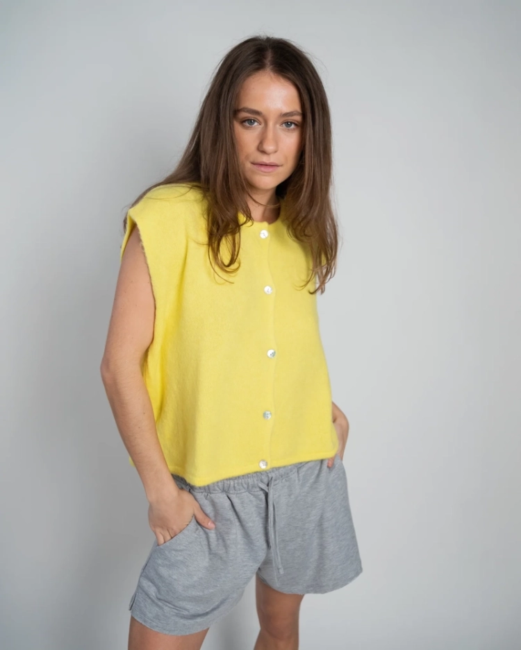 Demi Sleeveless round neck Yellow