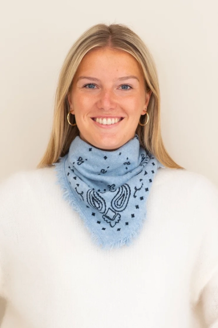 Bandana cashmere Lichtblauw